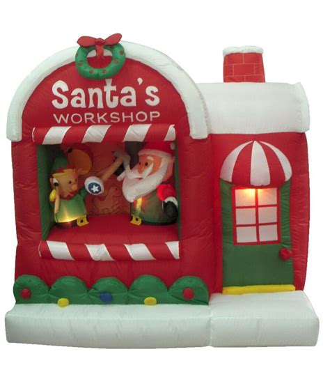 Inflatable christmas santa father xmas blow up decoration figure christmas tree. Christmas Inflatable Santa Claus Workshop Elf Yard Outdoor ...