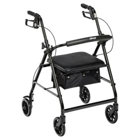 Drive Medical Wheel Walker Rollator With Fold Up Removable Back