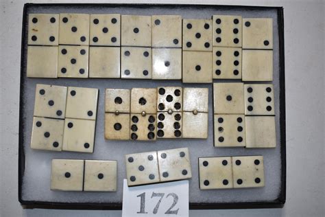 Lot Antique Ivory Dominoes