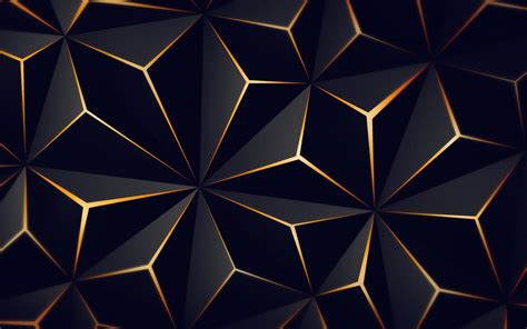 1440x900 Triangle Solid Black Gold 4k 1440x900 Resolution