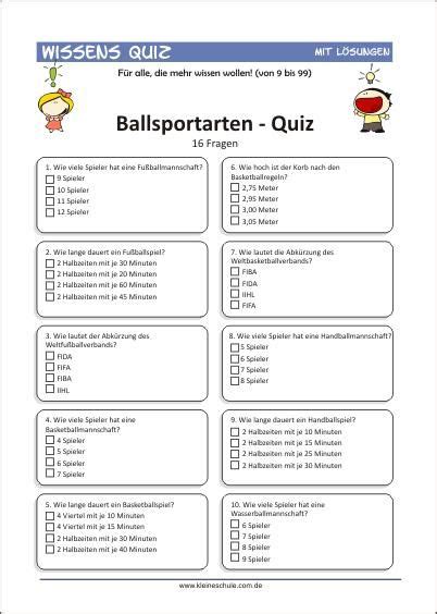 Downloadcenter, sammlung von den wichtigsten formularen und merkblättern zum kindergeld und kinderzuschlag. Kinderquiz - Ballsportarten | Quiz für kinder, Quiz, Fragen lernen