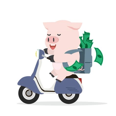 40 Pig Riding Motorcycle Stock Illustrations Royalty Free Vector