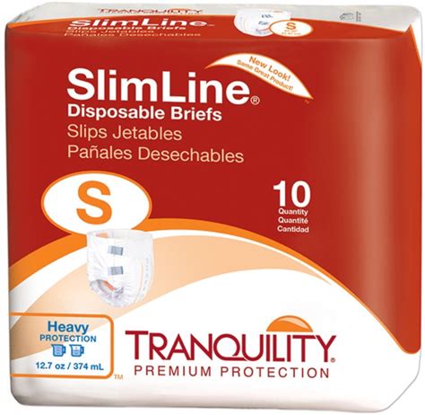 Tranquility Slimline Adult Disposable Brief 2120 Small Case Of 100