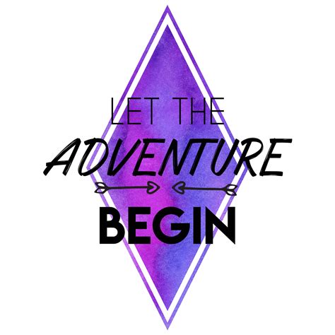 The Words Let The Adventure Begin Written In Black Ink On A Purple And