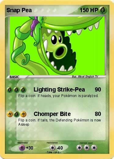 Pokémon Snap Pea 1 1 Lighting Strike Pea My Pokemon Card