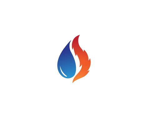Water Drop And Fire Logo Template Illustration 585781 Vector Art At