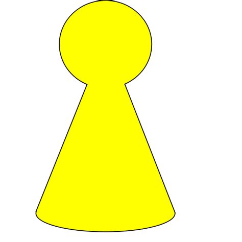 Yellow Chess Piece Free Svg