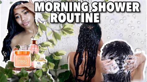 Morning Shower Routine Skincare Haircare Feminine Hygiene