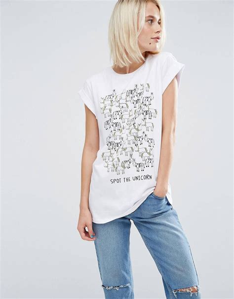 Love This From Asos Unicorn Top Unicorn Print Asos T Shirts Trends
