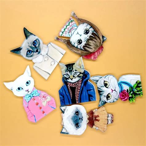Cartoon Lovely Animals Brooch Cat Broach Badges Pins Decoration Acrylic