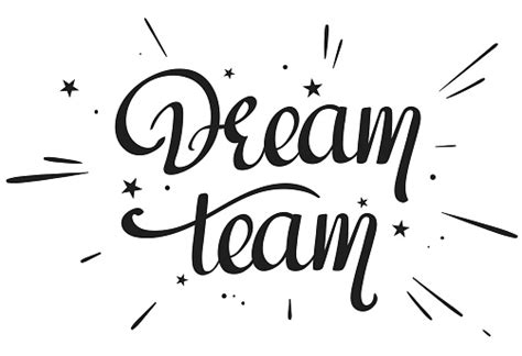 Dream Team Handwritten Text Stock Illustration Download Image Now