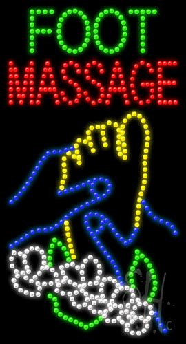 Foot Massage Animated Led Sign Spa Massage Pedicure Led Signs