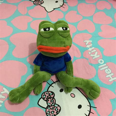 45cm Pepe The Frog Sad Frog Plush 4chan Kekistan Meme Doll Stuffed Toy