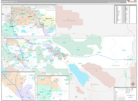 Riverside County Ca Wall Map Premium Style By Marketmaps