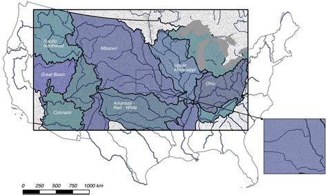 Map Of The Simulation Domain Extent Black Box With Major River Basins