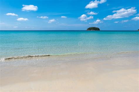kata beach in phuket thailand beach with clear water white and golden sand blue sky in