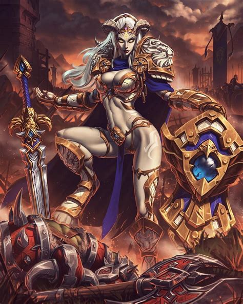 Draenei Female Draenei Paladin Wow Draenei World Of Warcraft