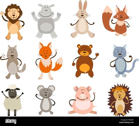 Cute Animals Drawing Stock Vector Images Alamy