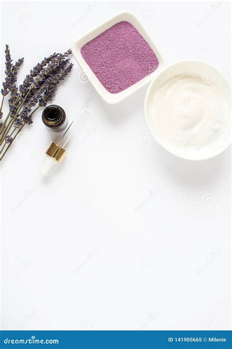 Lavender Organic Scrub Cream Oil Body Skin Care Stock Image Image Of Cream Massage 141905665
