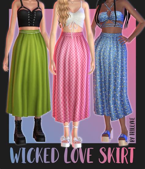 Sims 4 Mods Clothes Sims 4 Clothing Sims Mods Metallic Pleated Skirt