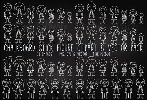 Quality stick figure family with free worldwide shipping on aliexpress. Chalkboard Stick Figure Clipart Clip Art Vectors, Chalk ...
