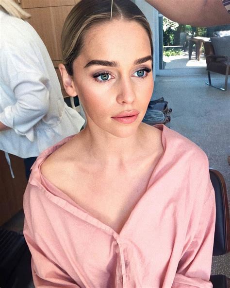 Emilia Clarke Source On Instagram Emilia Getting Ready For The Emmy Awards God Tier
