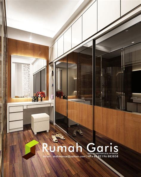 Desain Lemari Pakaian Wardrobe Meja Rias Ruang Ganti Rumah Interior