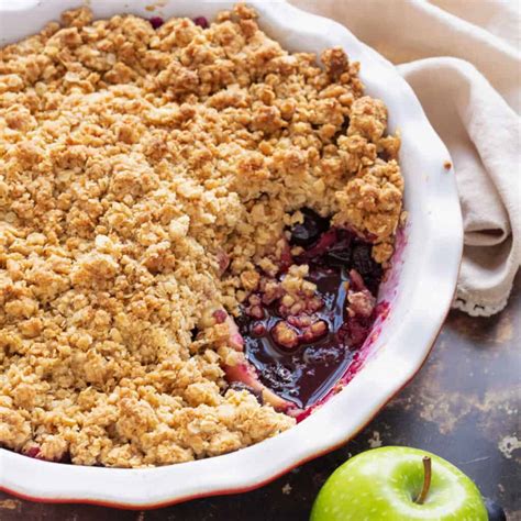 Easy Apple And Blueberry Crumble Effortless Foodie