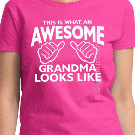 Awesome Grandma T Shirt Tshirt This Is What An Awesome Grandma Etsy