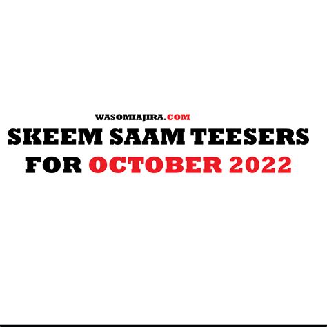 Skeem Saam Teasers for October 2022 - A Preview