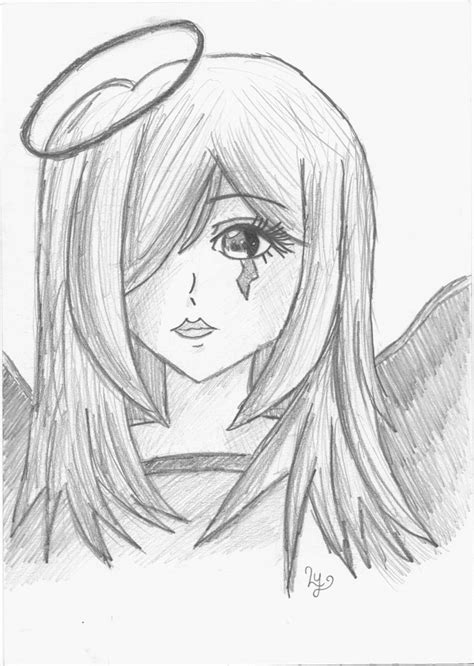 Cute Anime Angel Drawings Easy How To Draw A Chibi Angel Step By Step
