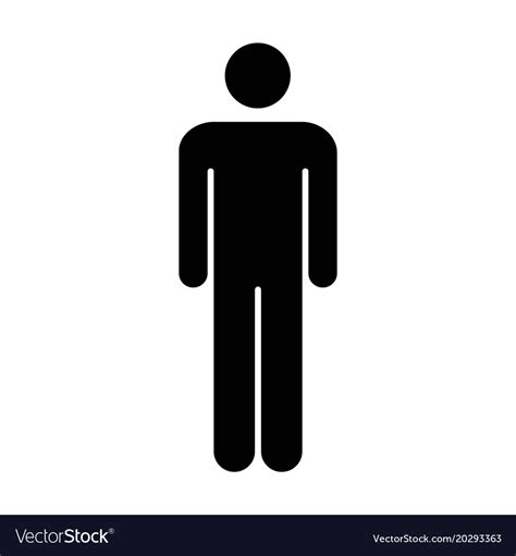 Man Icon Male Symbol Glyph Pictogram Royalty Free Vector