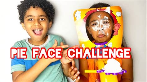 pie face challenge messy whipped cream in our face game😂😂😂👍🏻 youtube
