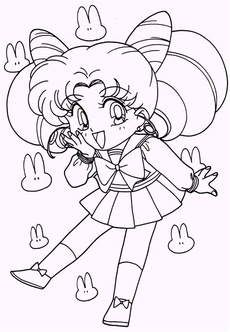 Cute Chibi Sailor Moon Coloring Coloring Pages