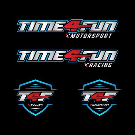 Masculine Upmarket Racing Logo Design For T4f Racing And T4f