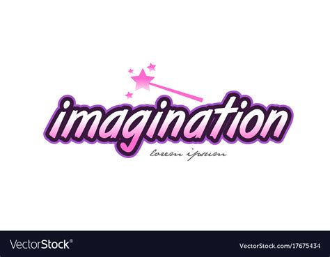 Imagination Word Text Logo Icon Design Concept Vector Image