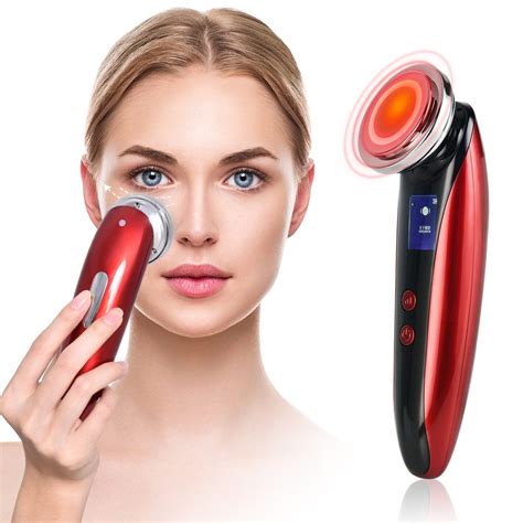 Multifunction Led Photon Vibration Ion Facial Lifting Massager Usb Rechargeable Home Skin Care