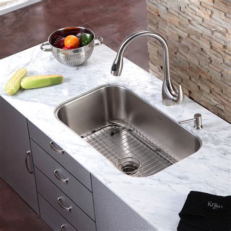 Single Bowl Sink With Two Faucets