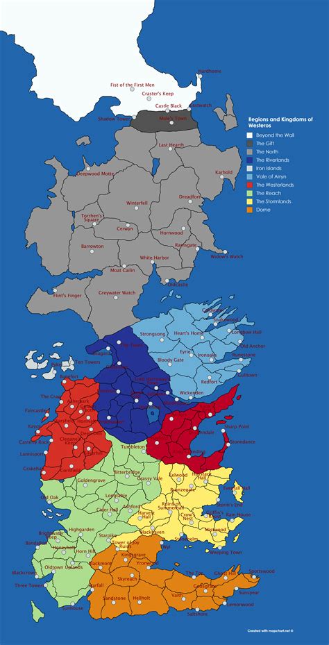 Spoilers Published Made A Map Of Westeros On A Map Website Might