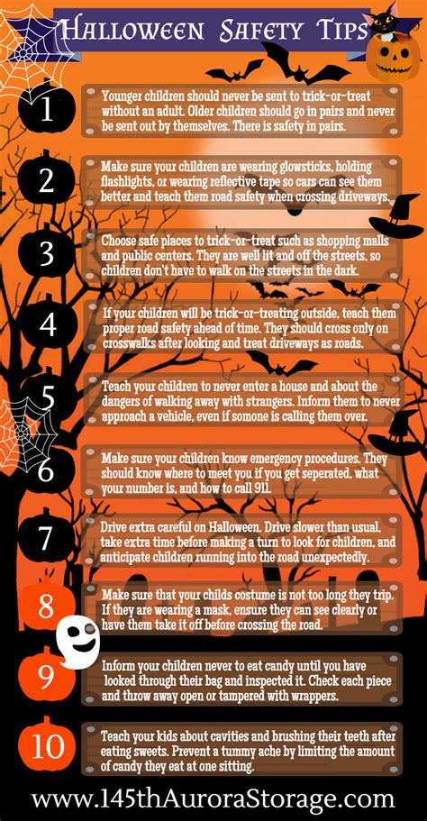 Halloween Safety Tips Infographic Poster Shoreline Halloween Poster
