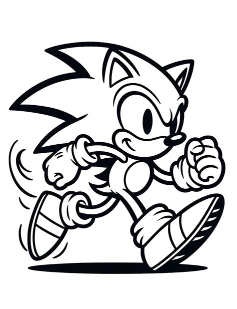Sonic Runs Coloring Page Download Print Or Color Online For Free