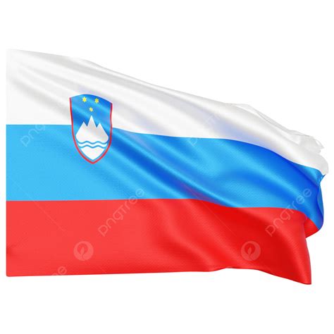 Slovenia Flag Waving Slovenia Flag With Pole Slovenia Flag Waving