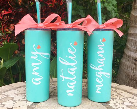 Skinny Double Wall Tumbler Personalized Tumbler Personalized Cup Home