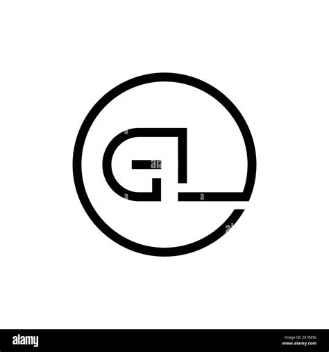 Initial Circle Gl Letter Logo Creative Typography Vector Template