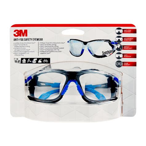 3m™ Solus™ 1000 Anti Fog Safety Eyewear Blue Black Clear With Pouch S1cb 3m Ireland