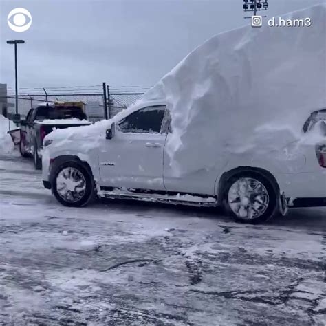 Buffalo Bills Players Dig Cars Out Of Several Feet Of Snow New York