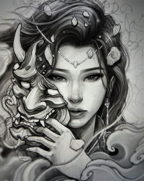 share more than 81 japanese geisha warrior tattoo designs super hot esthdonghoadian