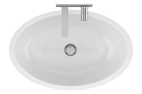 Bathtubs, toilets, faucets, sinks, showers, bathroom furniture the conceptdraw pro diagramming and vector drawing software extended with the floor plans solution from the building plans area of conceptdraw solution park. Top View Of Ceramic Bathroom Sink Isolated On White Stock ...