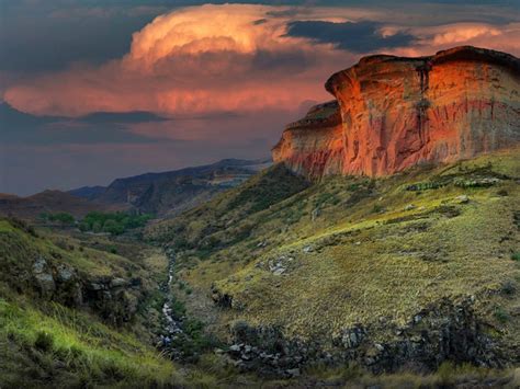 Glowing Mountain Art Nature Desktop Wallpaper Hd 2560x1440