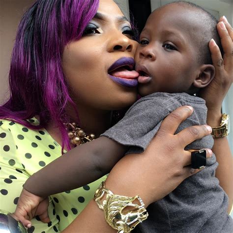 Laide Bakare Licks Her Sons Lips Fans Slam Her Pics Celebrities Nigeria
